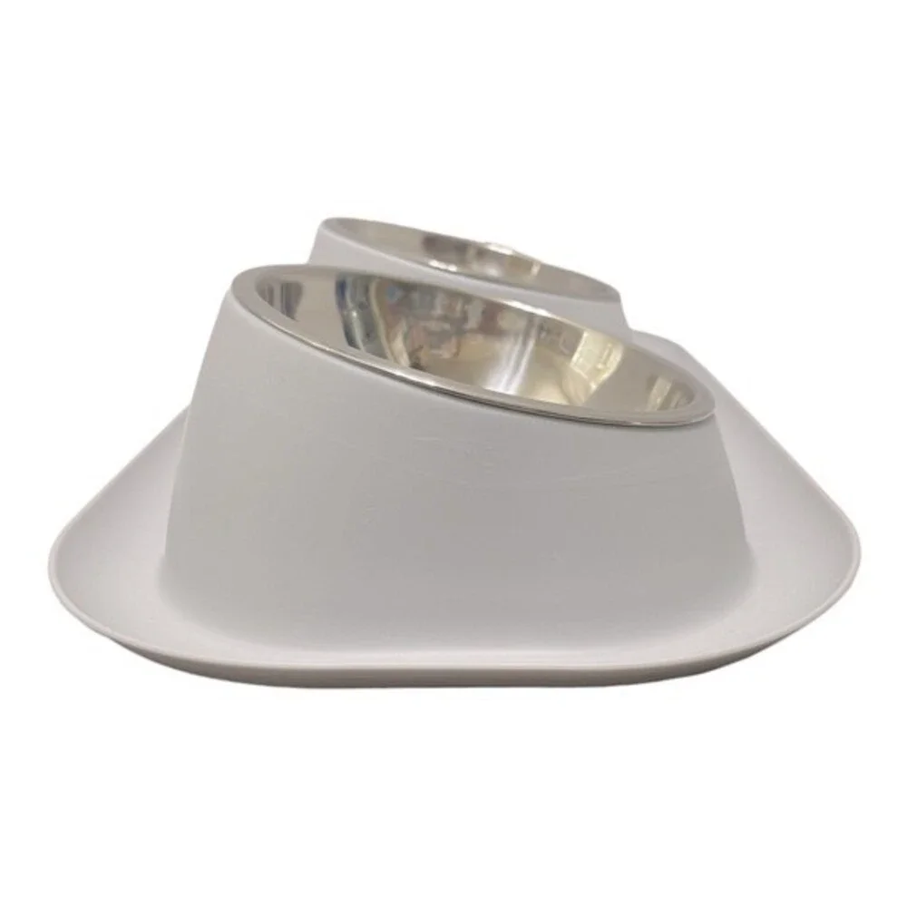 Raised Double Bowl Dog/Cat Feeder